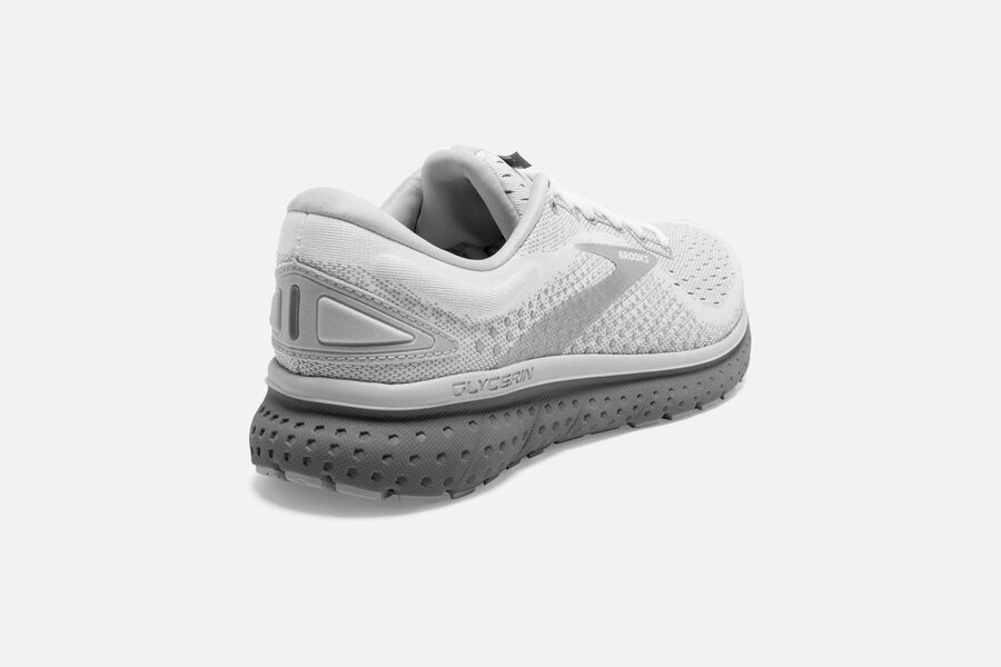 Brooks Glycerin 18 Road Loopschoenen Dames - Wit/Grijs - 208571EIV